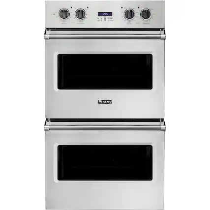 Front. Viking - Professional 5 Series 29.5" Built-In Double Electric Convection Wall Oven - Stainless Steel.