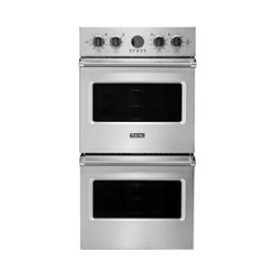 Viking - Professional 5 Series 26.5" Built-In Double Electric Convection Wall Oven - Stainless steel - Front_Zoom