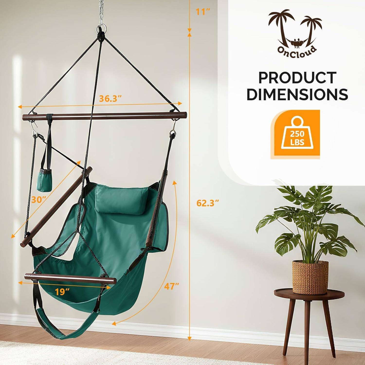 11"  
36.3"  
30"  
62.3"  
19"  
47"  
250 LBS