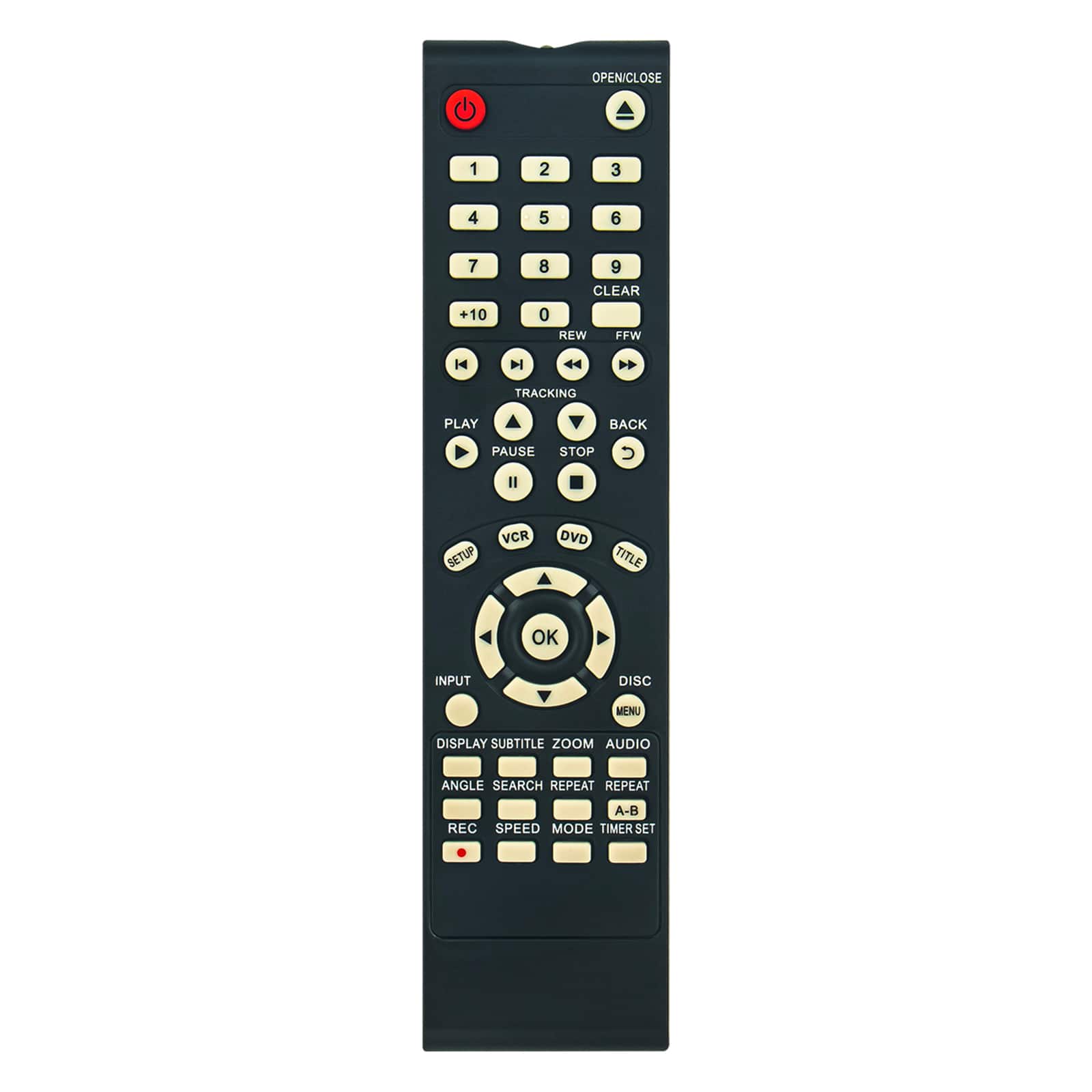 VINABTY - New NA727UD Replaced Remote Fits for Philips DVD VCR Combo Player DVP3345V DVP3345V/F7 DVP3345V/17 DVP3345V/17B - Black