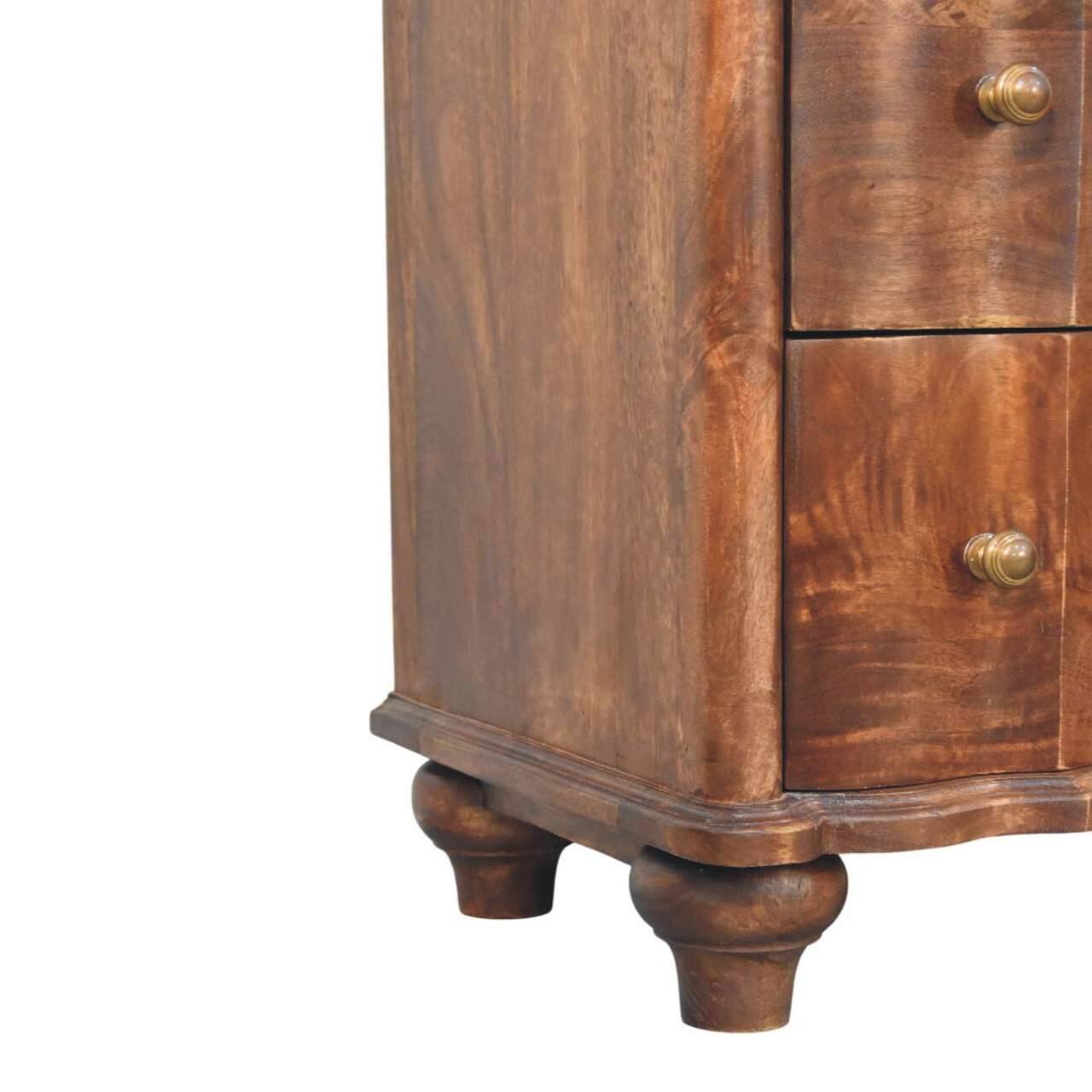 Alt View 3. Artisan Furniture - Artisan Furniture Solid Wood Lume Roasted Panel Chest, 3 Drawer - Brown.