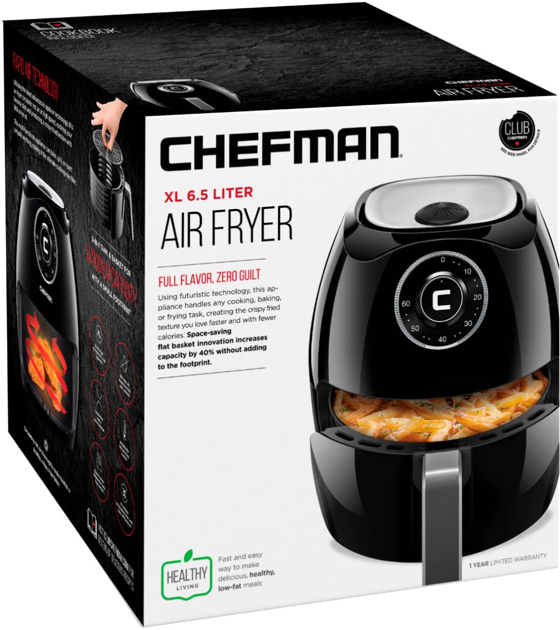 Chefman 6L Digital Air Fryer, Dehydrator, Rotisserie Combo Black RJ38-6-RDO  - Best Buy