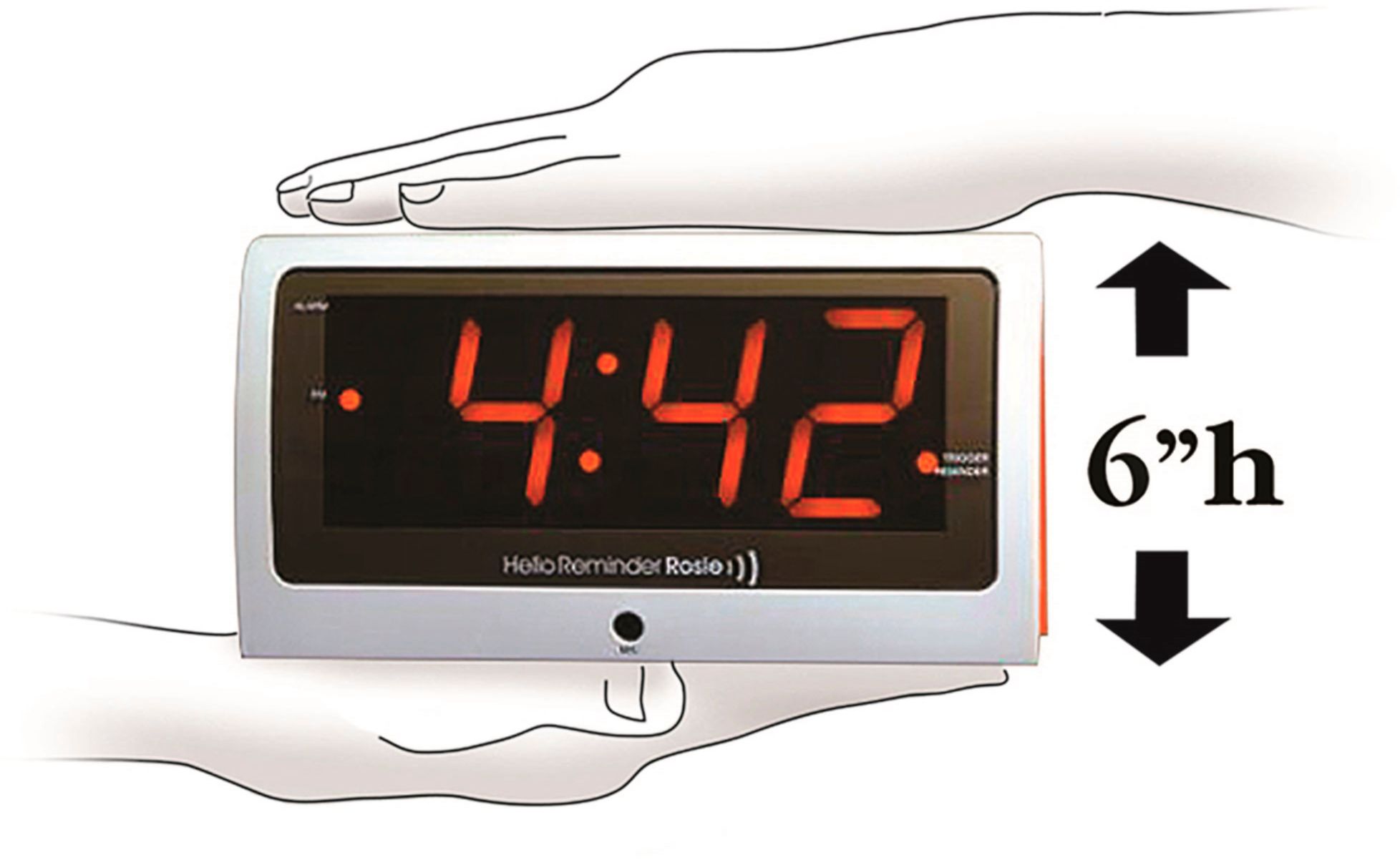 New Reminder Rosie Voice Controlled Alarm & Reminder Clock Low Vison & Seniors 