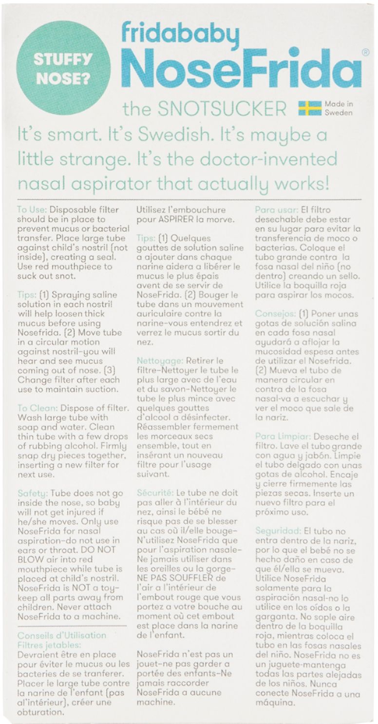 Customer Reviews: Fridababy NoseFrida® Nasal Aspirator 001 - Best Buy