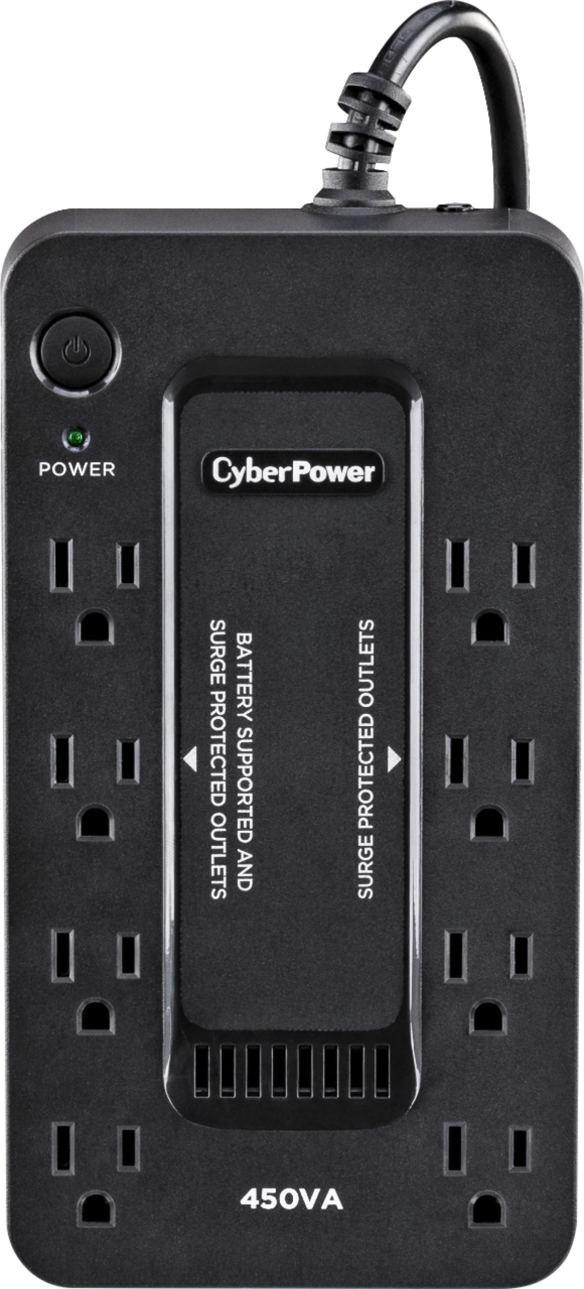 Alt View 11. CyberPower - 450VA Battery Back-Up System - Black.