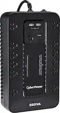 Front. CyberPower - 950VA Battery Back-Up System - Black.