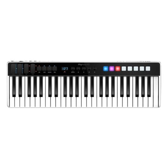 IK Multimedia iRig Keys I/O 49-Key MIDI Controller Black/White IPIRIGKEYS49  - Best Buy