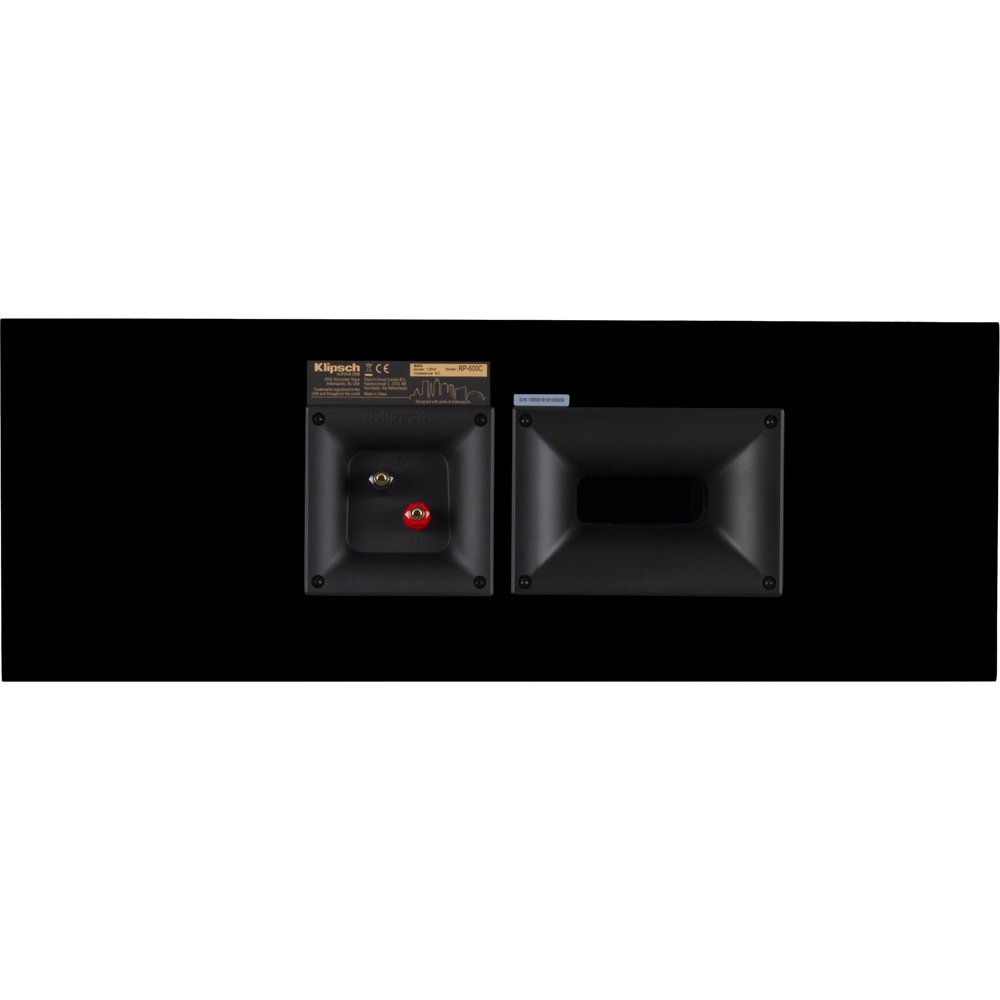 Back View: Klipsch - Reference Premiere Dual 6-1/2" 500-Watt Passive 2-Way Center-Channel Speaker - Piano Black