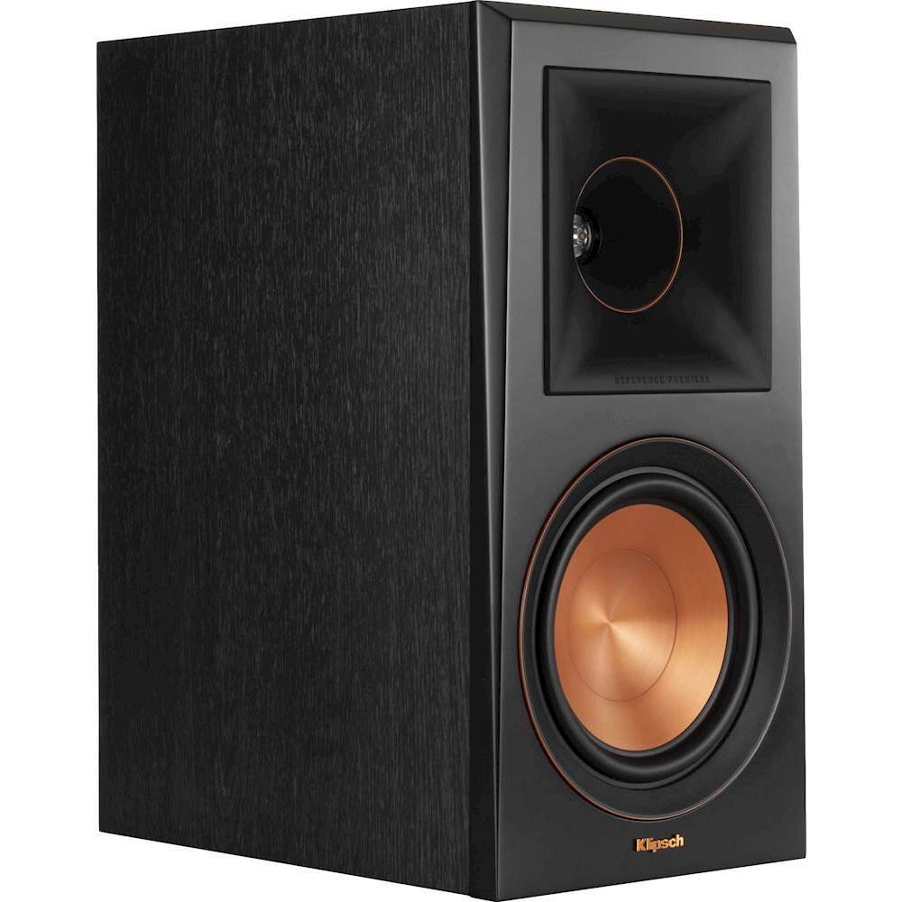 Angle. Klipsch - Reference Premiere 6.5" 2-Way Bookshelf Speakers (Pair) - Black.