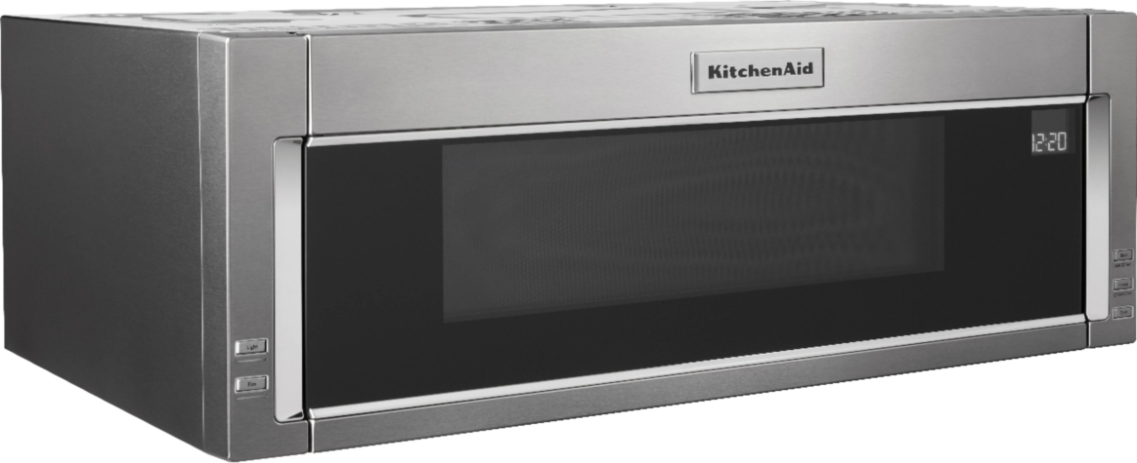 Angle. KitchenAid - 1.1 Cu. Ft. Over-the-Range Microwave with Sensor Cooking - Stainless steel.