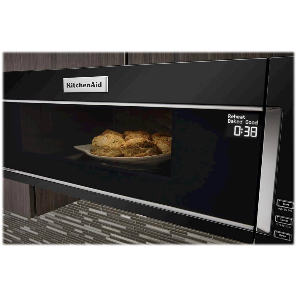 Alt View 12. KitchenAid - 1.1 Cu. Ft. Over-the-Range Microwave with Sensor Cooking - Black.