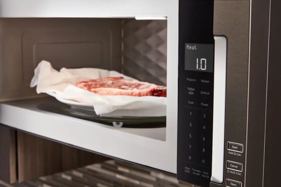 Alt View 13. KitchenAid - 1.1 Cu. Ft. Over-the-Range Microwave with Sensor Cooking - Black Stainless Steel.