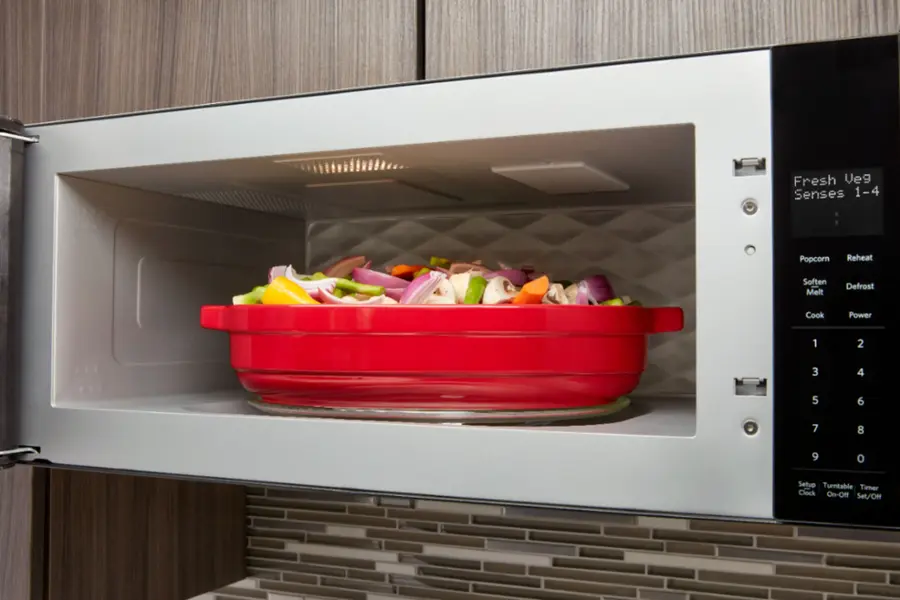 Alt View 14. KitchenAid - 1.1 Cu. Ft. Over-the-Range Microwave with Sensor Cooking - Black Stainless Steel.