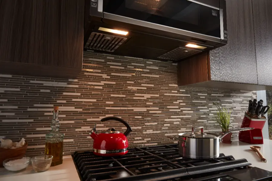 Alt View 17. KitchenAid - 1.1 Cu. Ft. Over-the-Range Microwave with Sensor Cooking - Black Stainless Steel.