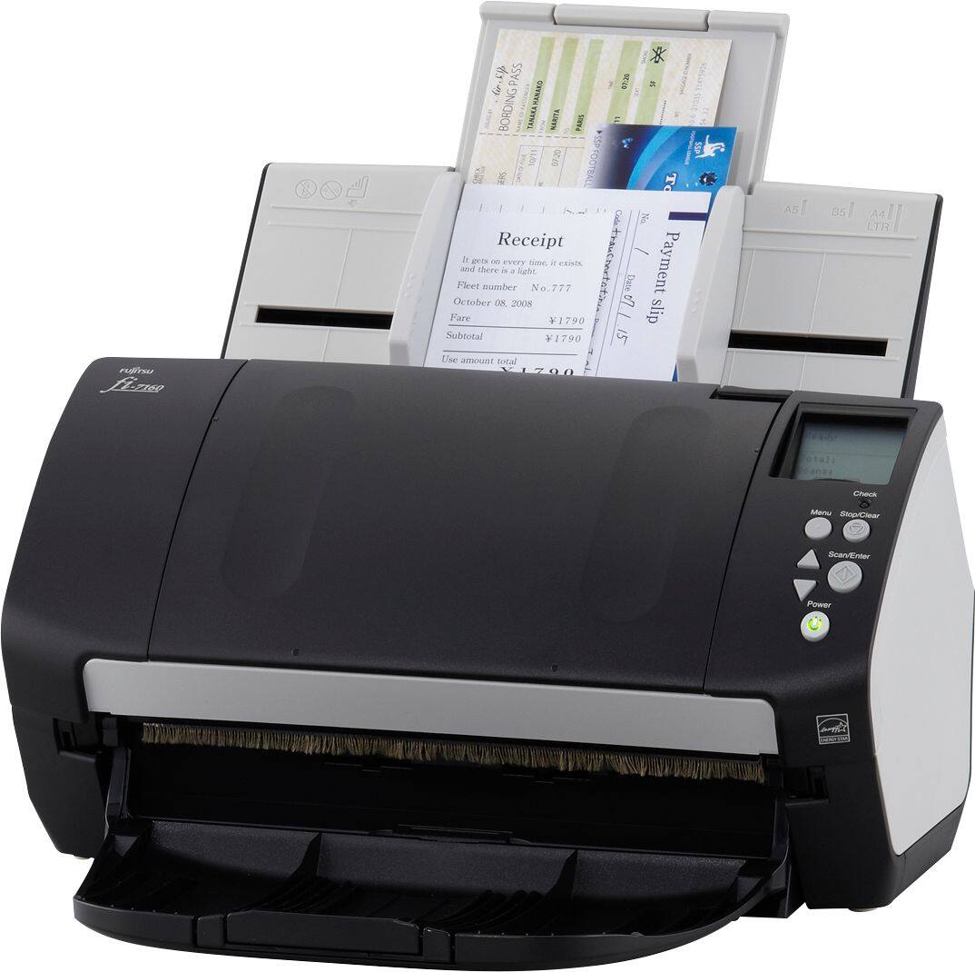 Left. Fujitsu - fi-7160 Document Duplex Scanner - Gray.