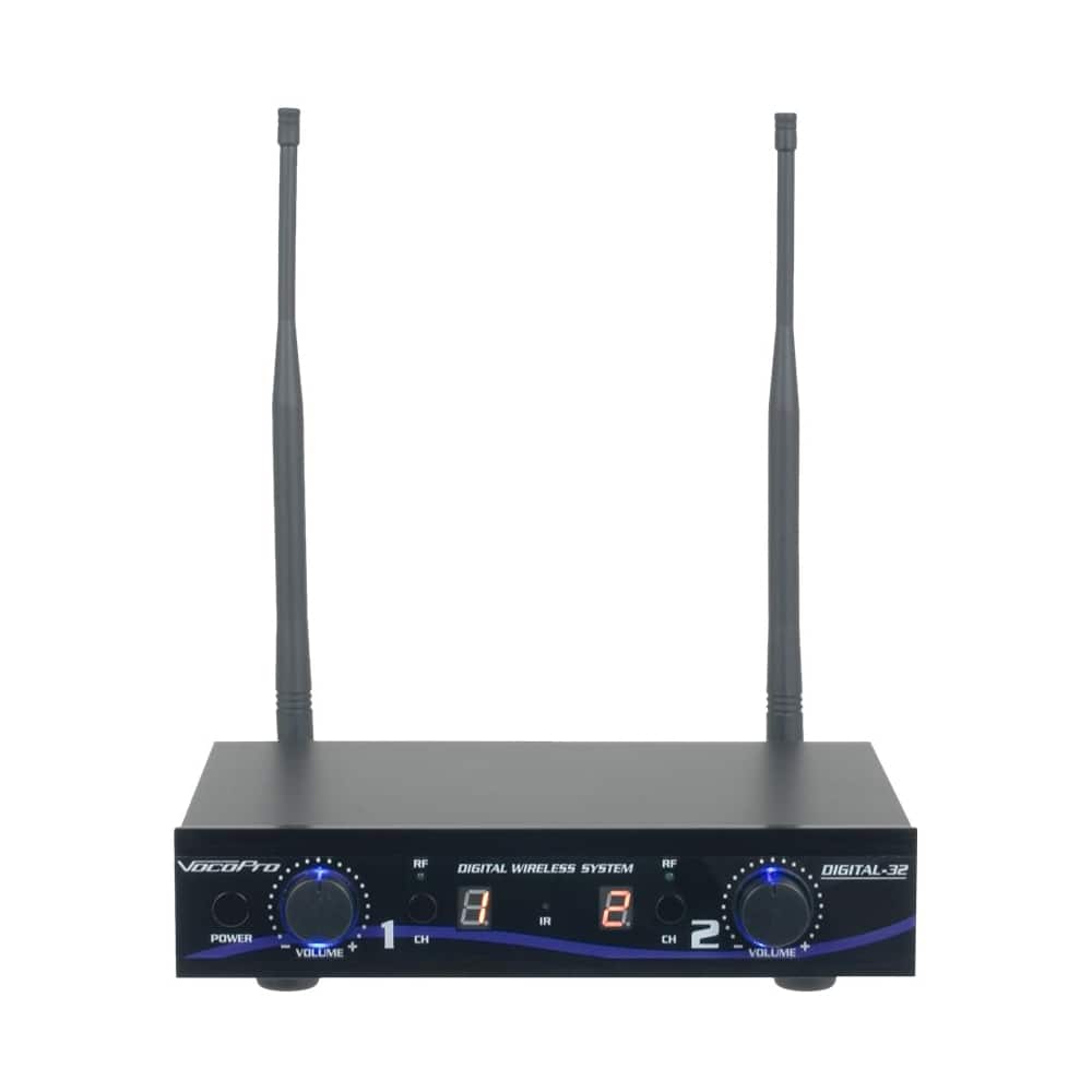 Front. VocoPro - Wireless Microphone System - Black.