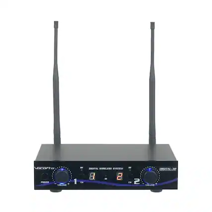 Front. VocoPro - Wireless Microphone System - Black.
