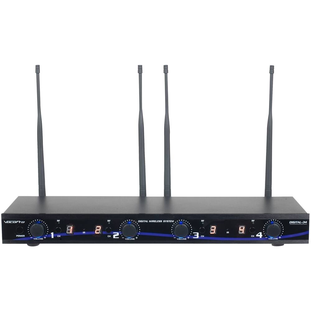 Front. VocoPro - Wireless Microphone System - Black.