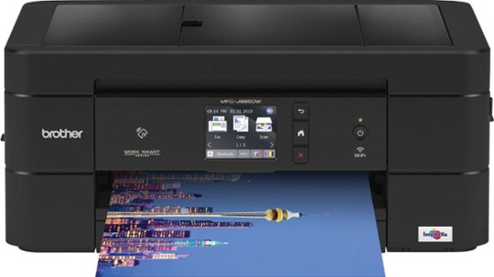 Front Zoom. Brother - Work Smart Series MFC-J895DW Wireless All-In-One Inkjet Printer - Black.