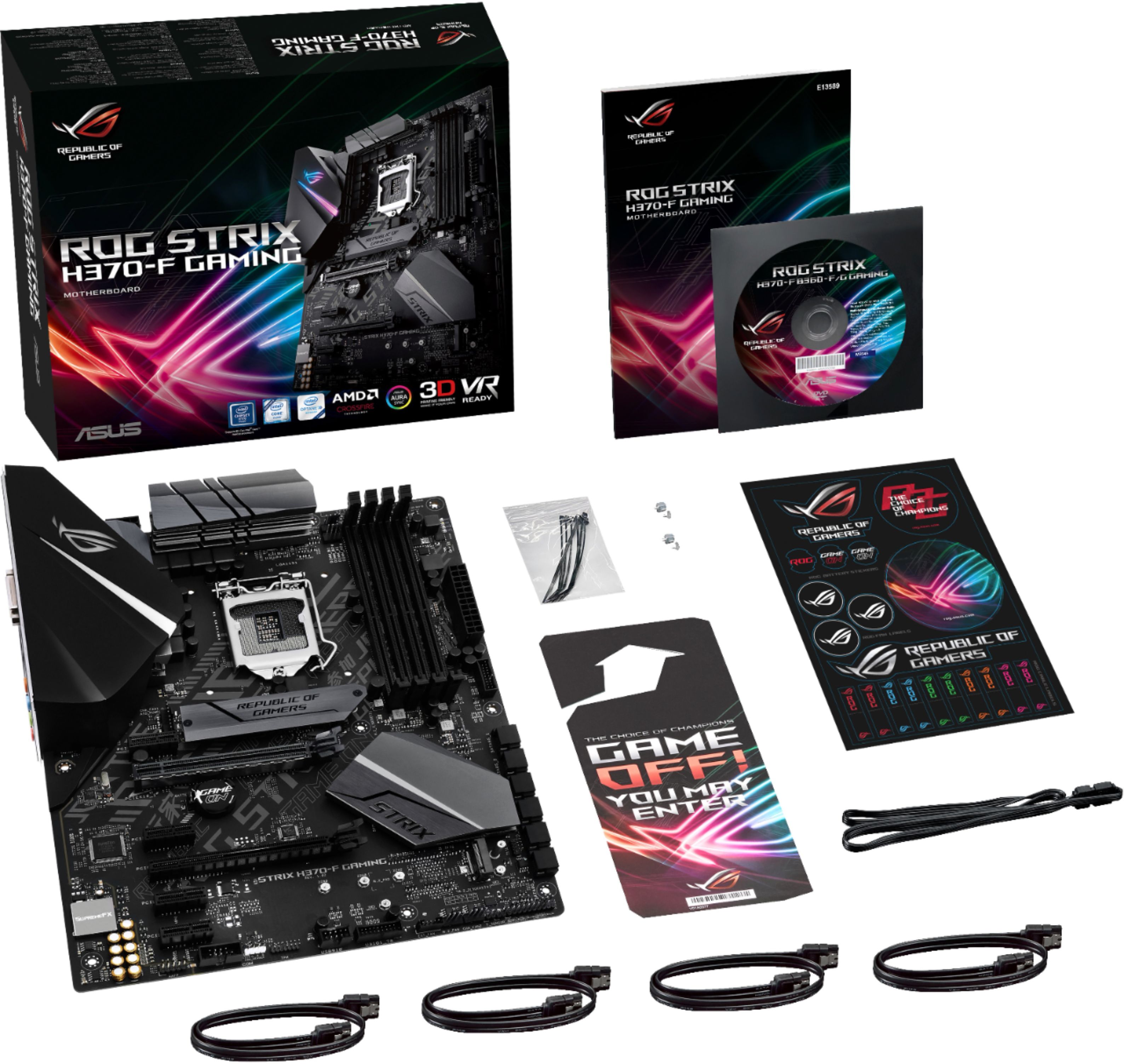 Asus Rog Strix H370 F Gaming Socket Lga1151 Usb 3 1 Gen 1 Intel Motherboard With Led Lighting Strix H370 F Gaming Best Buy