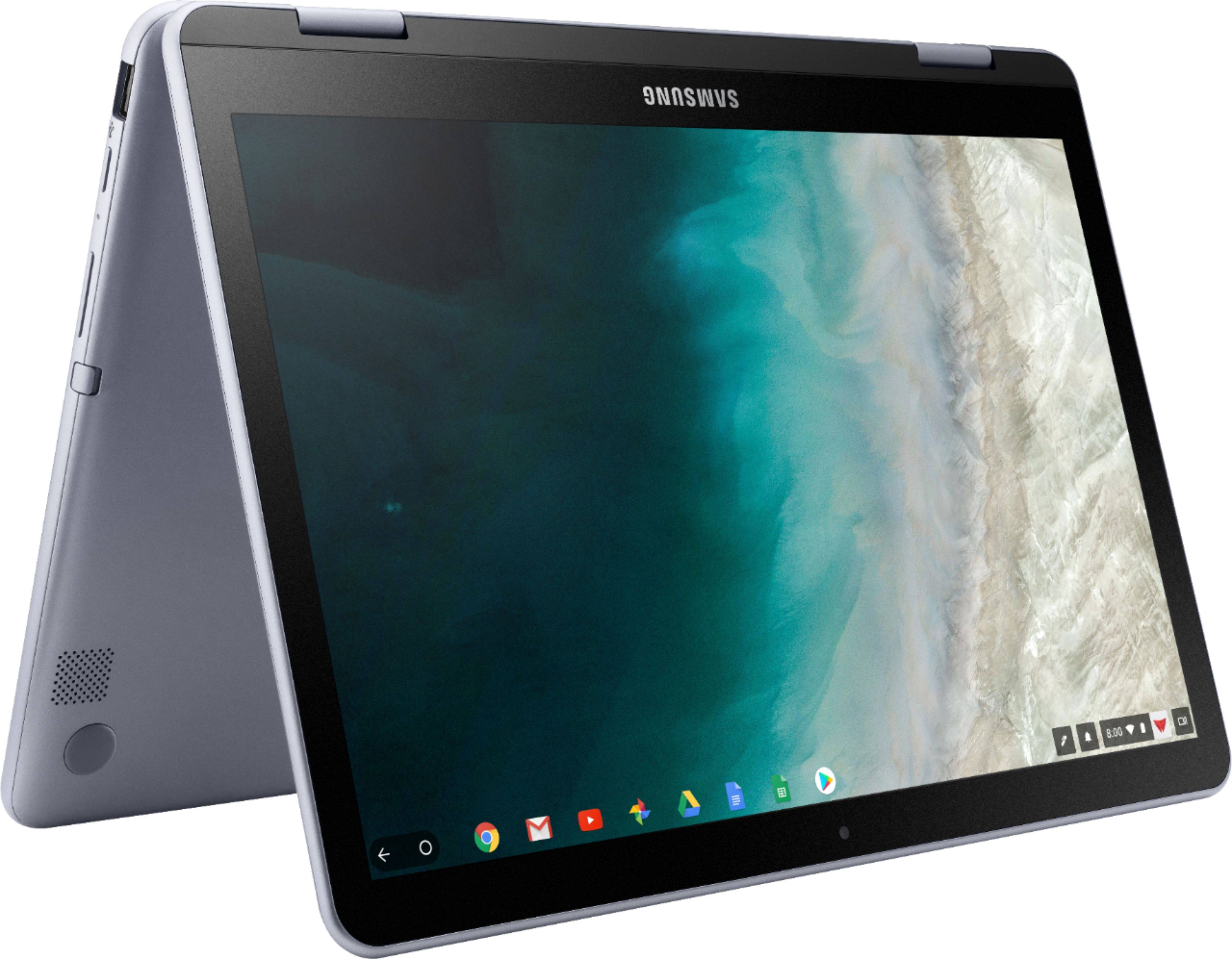 Alt View 1. Samsung - Plus 2-in-1 12.2" Touch-Screen Chromebook - Intel Celeron - 4GB Memory - 32GB eMMC Flash Memory.