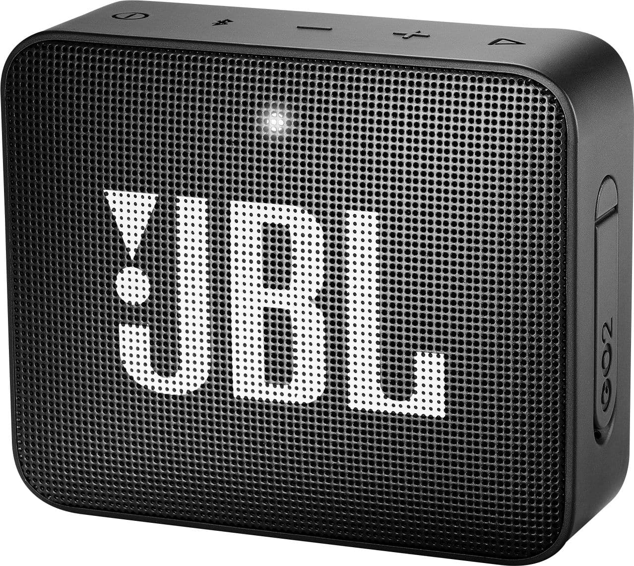 Front. JBL - Go 2 Portable Bluetooth Speaker - Black.