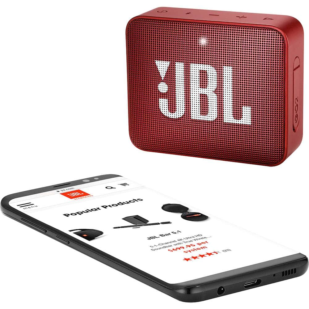 Alt View 14. JBL - GO 2 Portable Bluetooth Speaker - Red.
