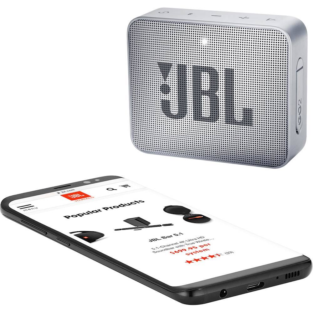 Alt View 15. JBL - GO 2 Portable Bluetooth Speaker - Gray.