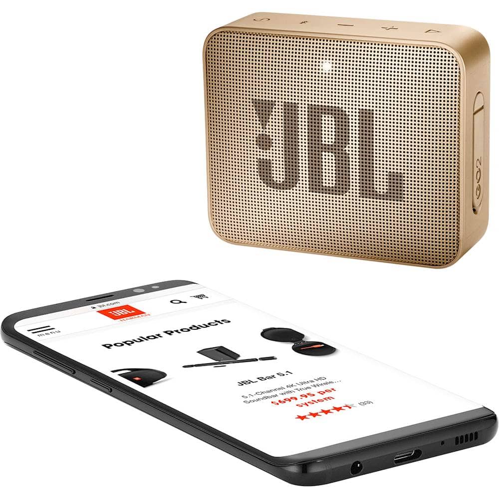 Alt View 14. JBL - GO 2 Portable Bluetooth Speaker - Gold.