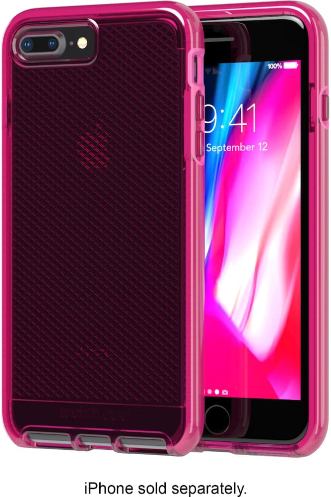 evo check case for apple iphone 7 plus and 8 plus - fuchsia evo check case for apple iphone 7 plus and 8 plus - fuchsia