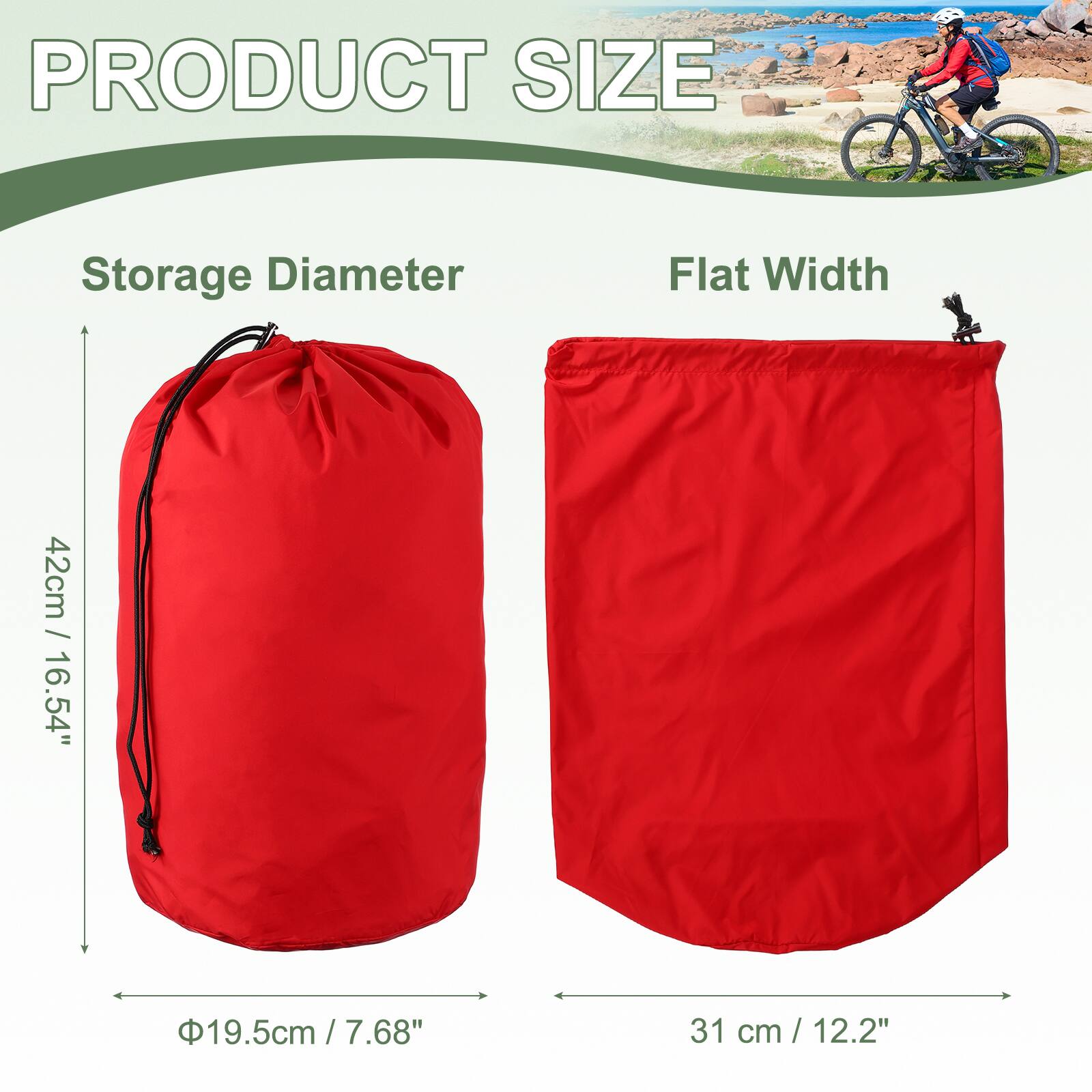 PRODUCT SIZE

Storage Diameter
42cm / 16.54"

Flat Width
19.5cm / 7.68"
31 cm / 12.2"