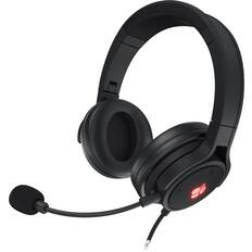 Front. CHERRY - CHERRY HC 2.2 Office and Gaming Headset - Black, Detachable Microphone, Virtual 7.1 Surround Sound, Replaceable ear - Black.