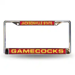Rico Industries - Jacksonville State Gamecocks Chrome Metal Laser Cut License Plate Frame - Multi