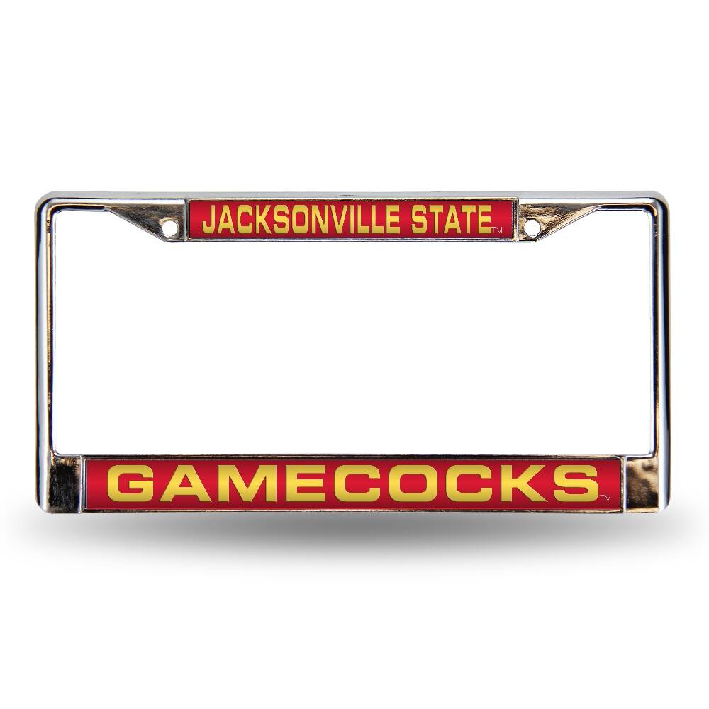 Jacksonville State Gamecocks Chrome Metal Laser Cut License Plate Frame
