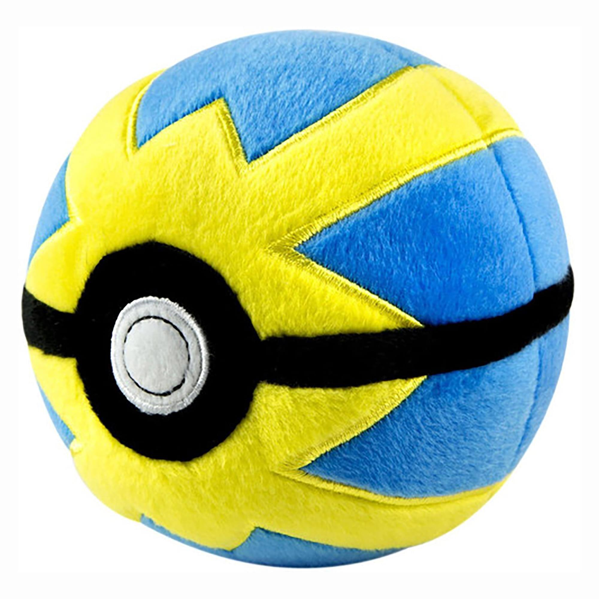 Front. Pokémon - Pokemon 5 Inch Plush Poke Ball | Blue Quick Ball - Blue.