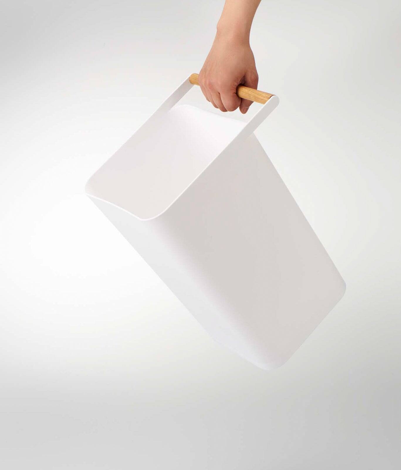 Alt View 1. Yamazaki Home - Trash Can - White.