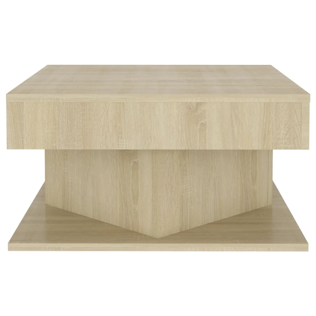 Alt View 2. Boyel Living - 22.4 x 22.4 x 11.8 in. Square Engineered wood Small Simple Coffee Table in Sonoma oak Beige - Beige.
