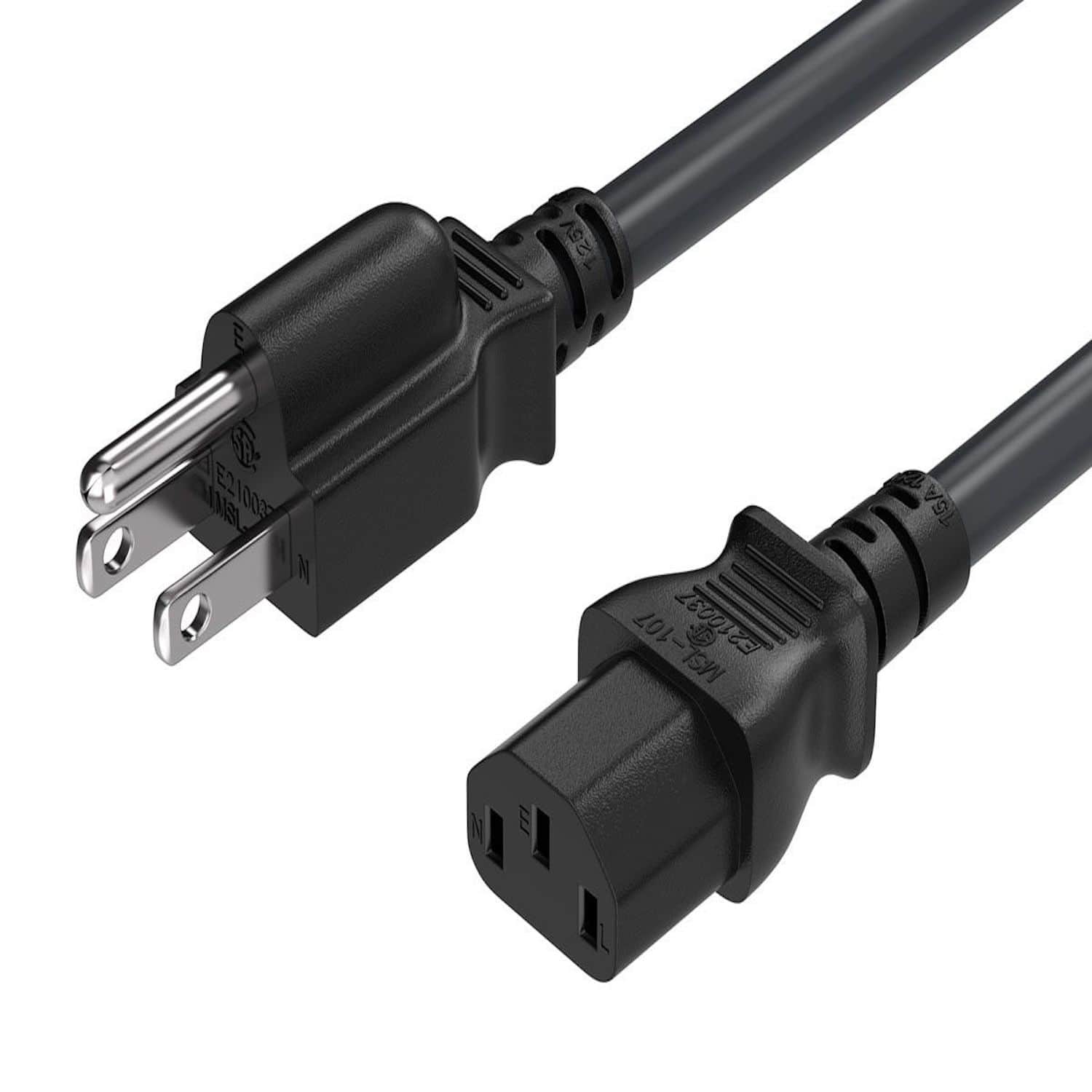 Sanoxy - Cables and Adapters; 2 PACK of1ft 14 AWG Universal Power Cord (IEC320 C13 to NEMA 5-15P) - Black price history on PriceWatchPro