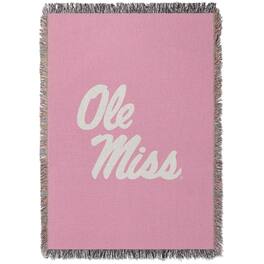 Chad & Jake - Ole Miss Rebels Woven Blanket - Pink