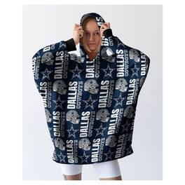 Pegasus - Dallas Cowboys Homefield Repeat Logo Wearable Hooded Blanket - Multicolor