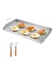 VEVOR - Stainless Steel Griddle, 32x16 inch Universal Flat Top Rectangular Plate, Gas Grill Griddle for BBQ Grill, Teppanyaki - Silver
