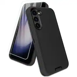 Bundle - Entronix - for Galaxy S25 Plus - Heavy Duty Case & 1 Screen Protector - Black