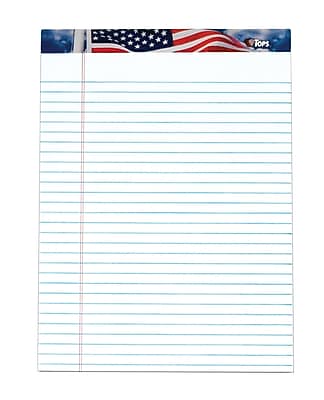 Alt View 2. TOPS - American Pride Notepads, 8.5" x 11.75", Wide, 50 Sheets/Pad, 12 Pads/Pack - White.