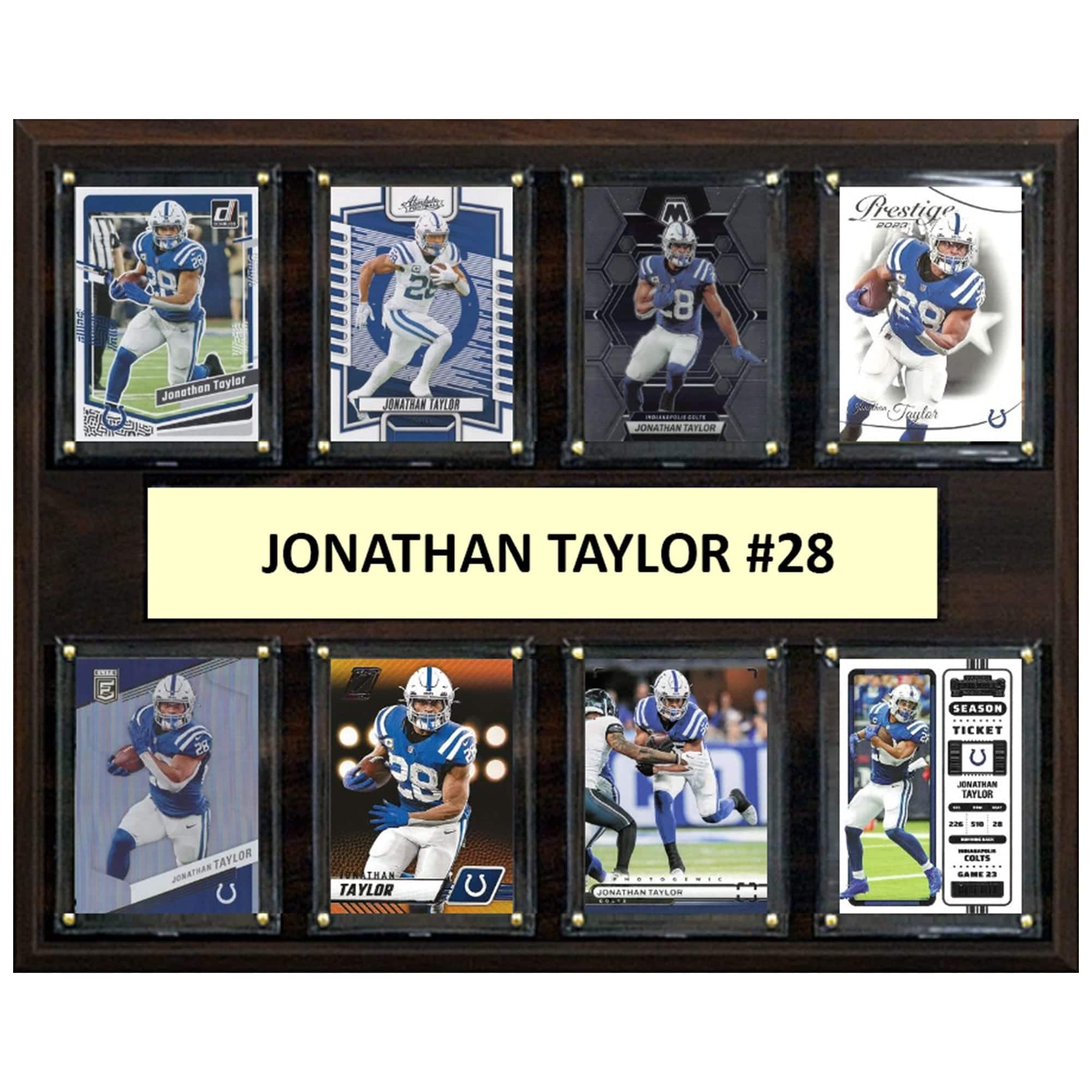 "C&I Collectibles - Jonathan Taylor Indianapolis Colts 12"" x 15"" Trading Card Plaque - Multicolor" price history on PriceWatchPro