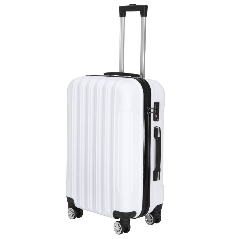 Alt View 1. Winado - 20"/24"/28" 3 Piece Trolley Carry On ABS Luggage Lightweight Hardside Suitcase Set Spinner Wheels & TSA Lock for Travel - White.