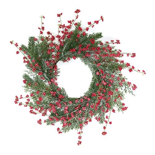 Angle. BreeBe - Sparkling Red Berries & Mixed Greens Candle Ring 6.5" - Multi.