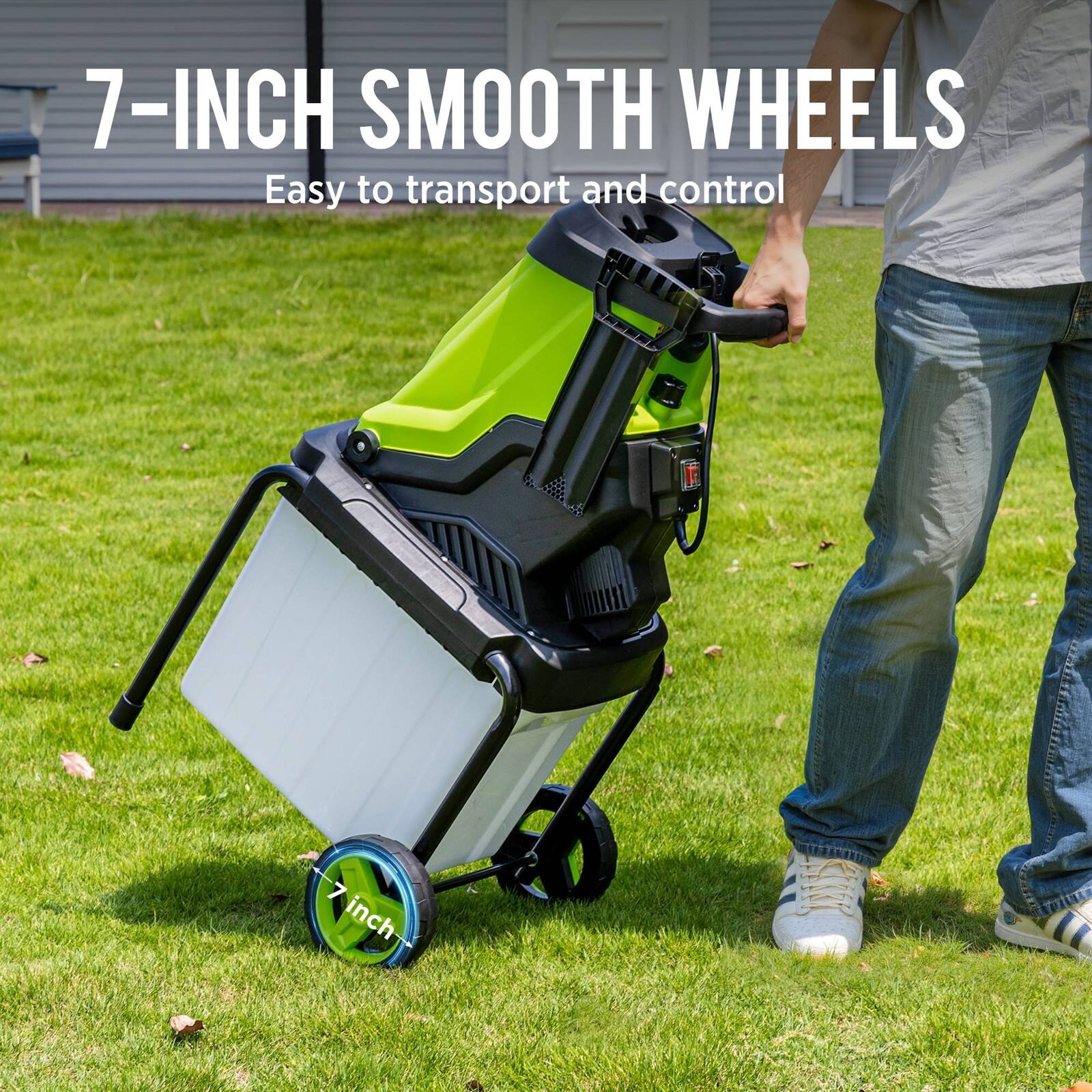 7-INCH SMOOTH WHEELS  
Easy to transport and control