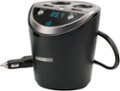 Alt View Zoom 12. Car and Driver - Car Power Station with 4 Charging Ports and FM Transmitter - Black.