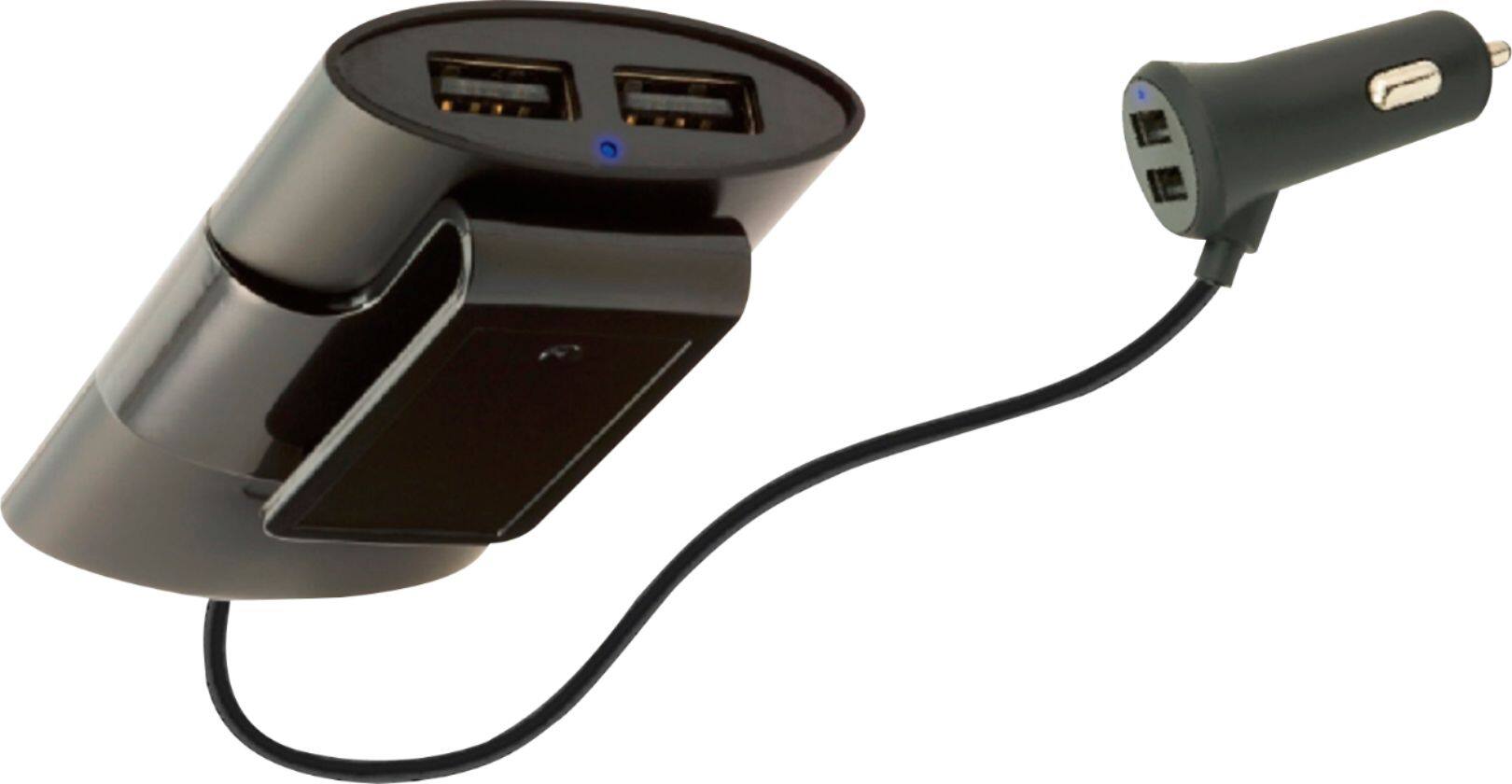 Car and Driver - 4-Port USB Vehicle Charger - Black