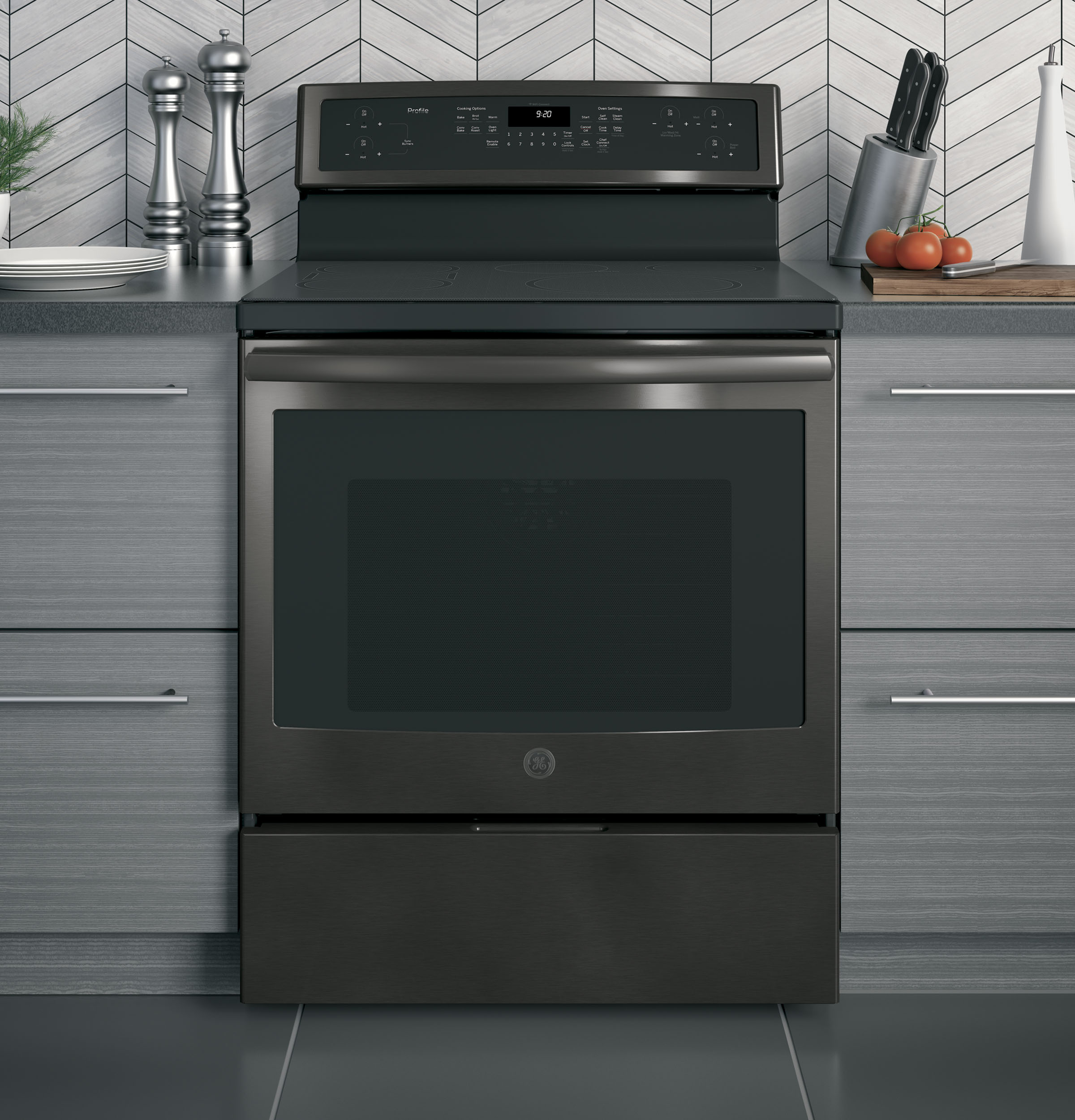 Best Buy: GE 5.3 Cu. Ft. Freestanding Electric Induction Convection Ge Black Stainless Steel Range